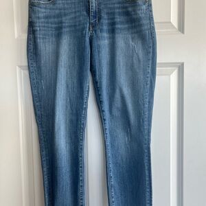LOFT Women's Straight Leg Blue Jeans